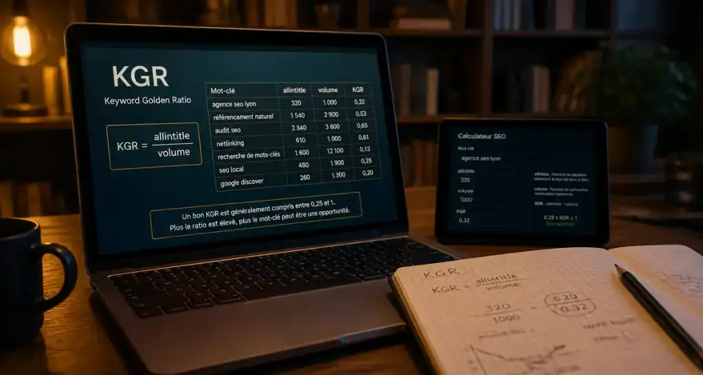 KGR et golden ratio SEO : calcul du rapport KGR