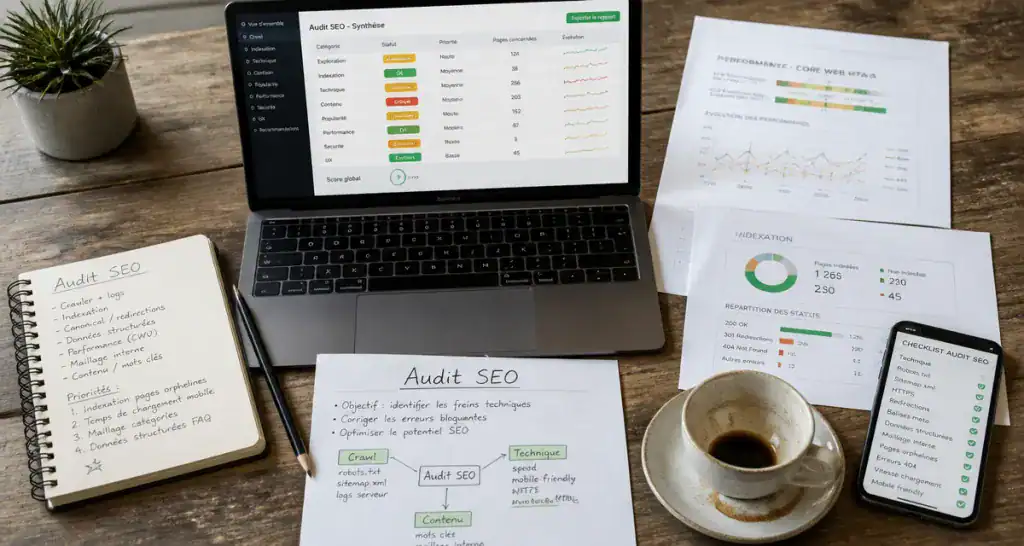 outils audit seo sur bureau consultant