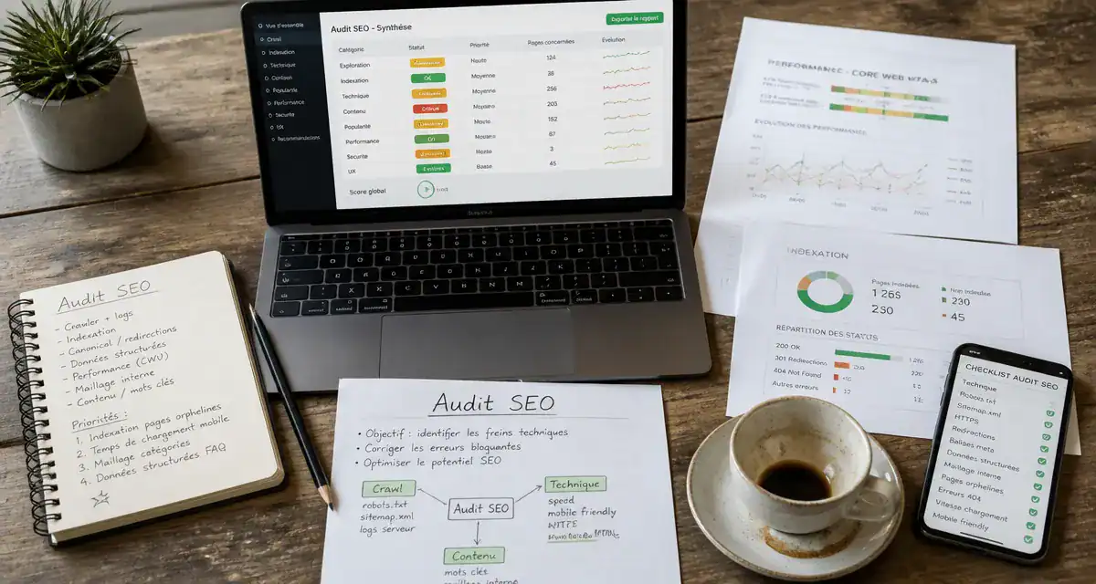outils audit seo sur bureau consultant