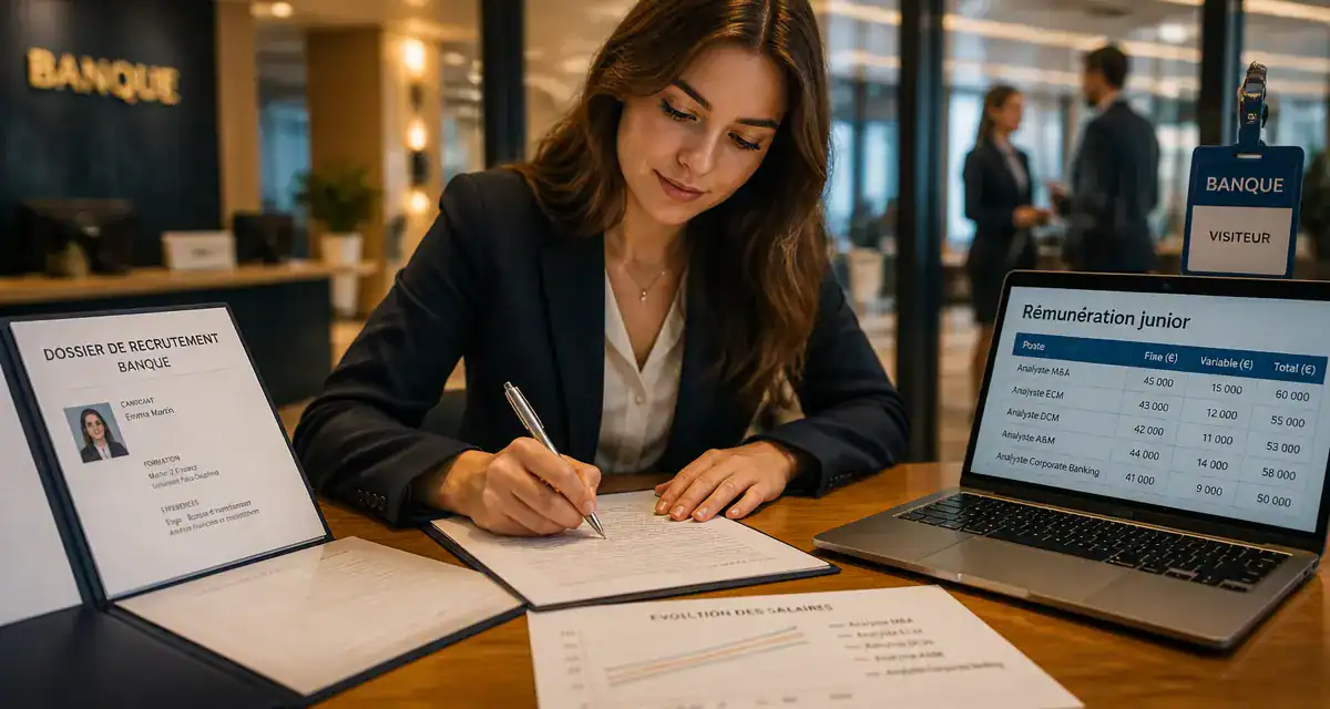 Salaire d'un banquier debutant : primes, fourchettes et rémunération junior