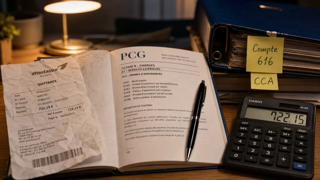 Assurance compte comptable : compte 616 et règles 2025