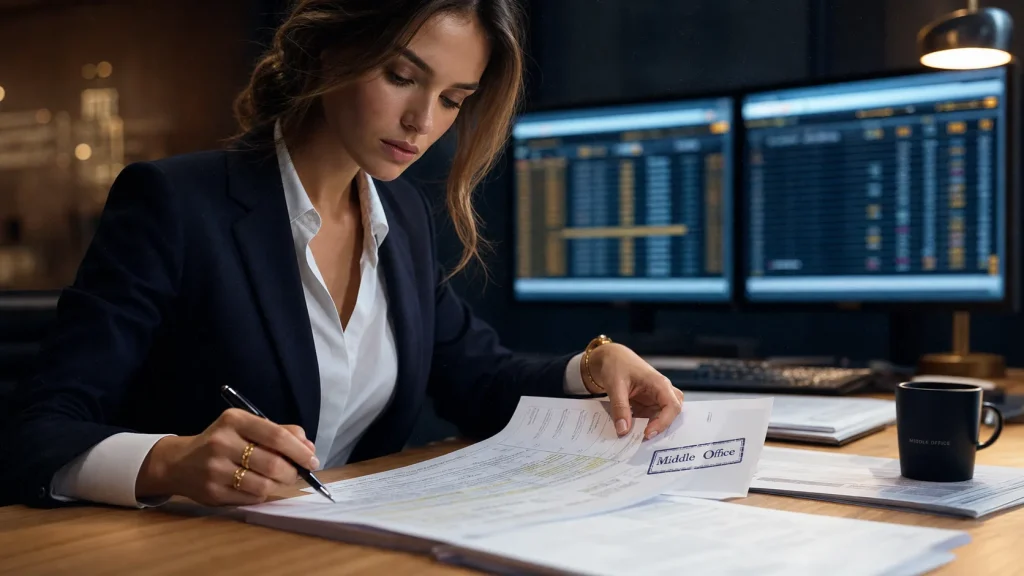 Middle office banque : contrôle et validation des opérations