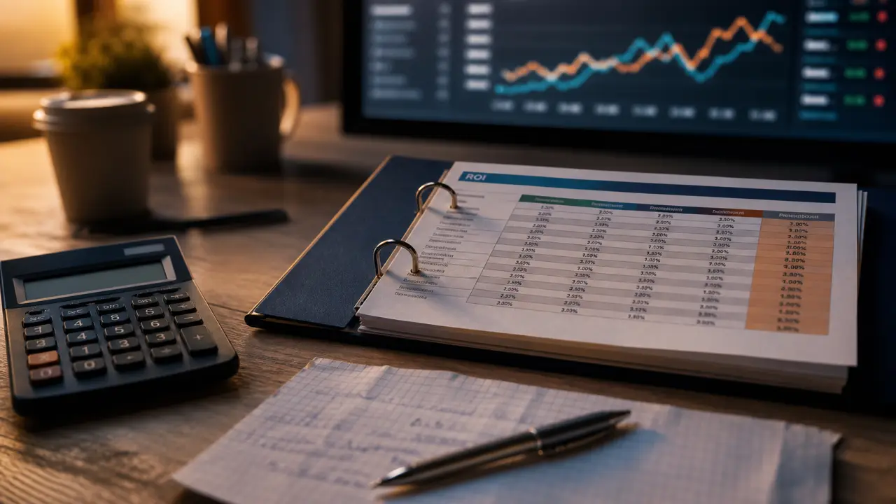 Calcul ROI def avec calculatrice et graphique de rendement