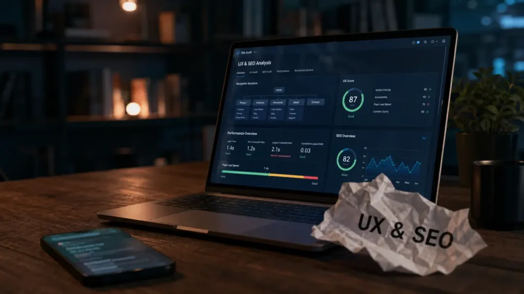 User experience and seo : UX SEO vitesse en bureau