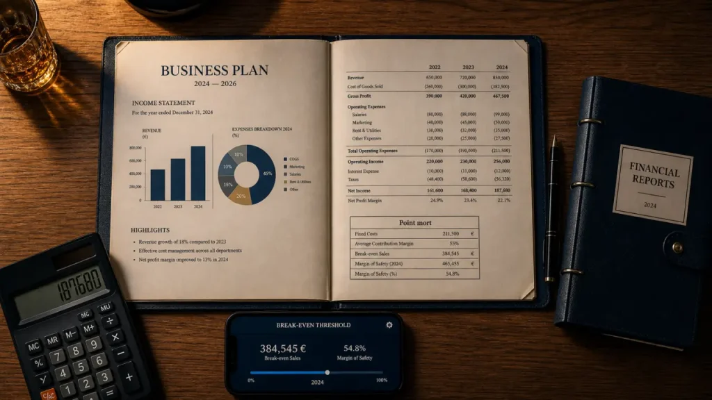 Banque et rentabilité : les 4 tableaux financiers qui rendent un business plan food truck crédible