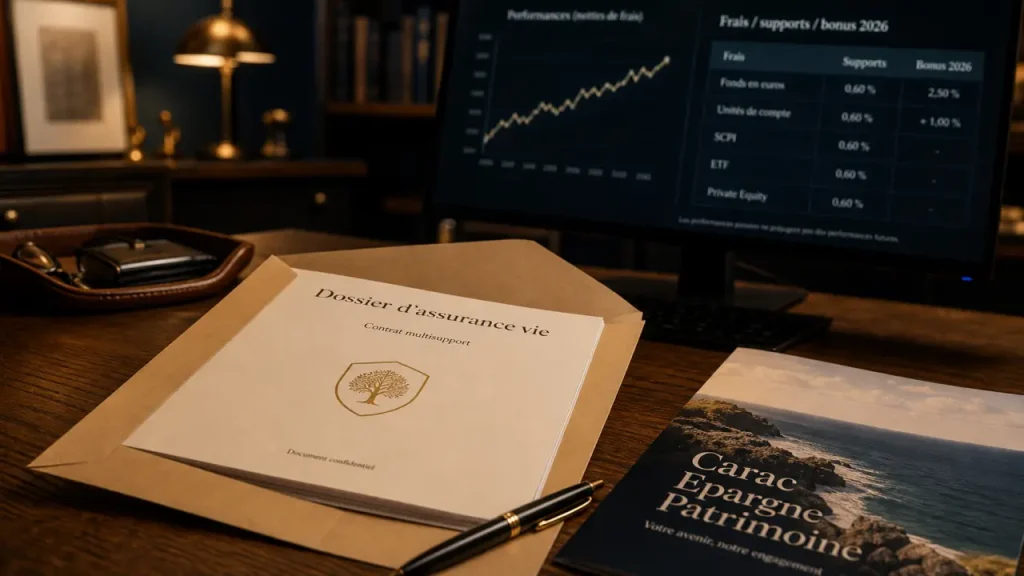 CARAC assurance vie : 0 % de frais sur versements, bonus 2026 et points de vigilance