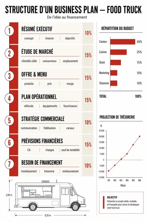 Structure d'un business plan food truck efficace