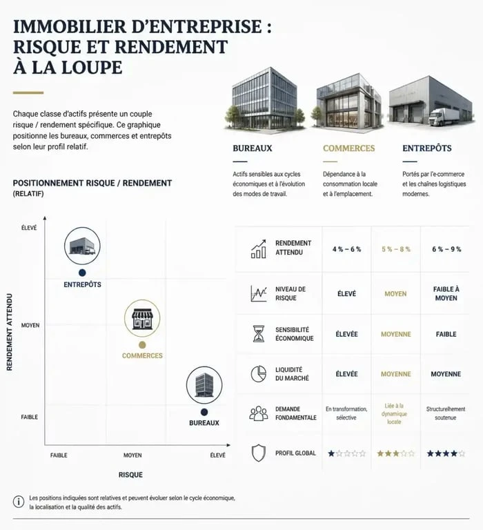 Comparatif des types d'actifs pour l'investissement immobilier professionnel