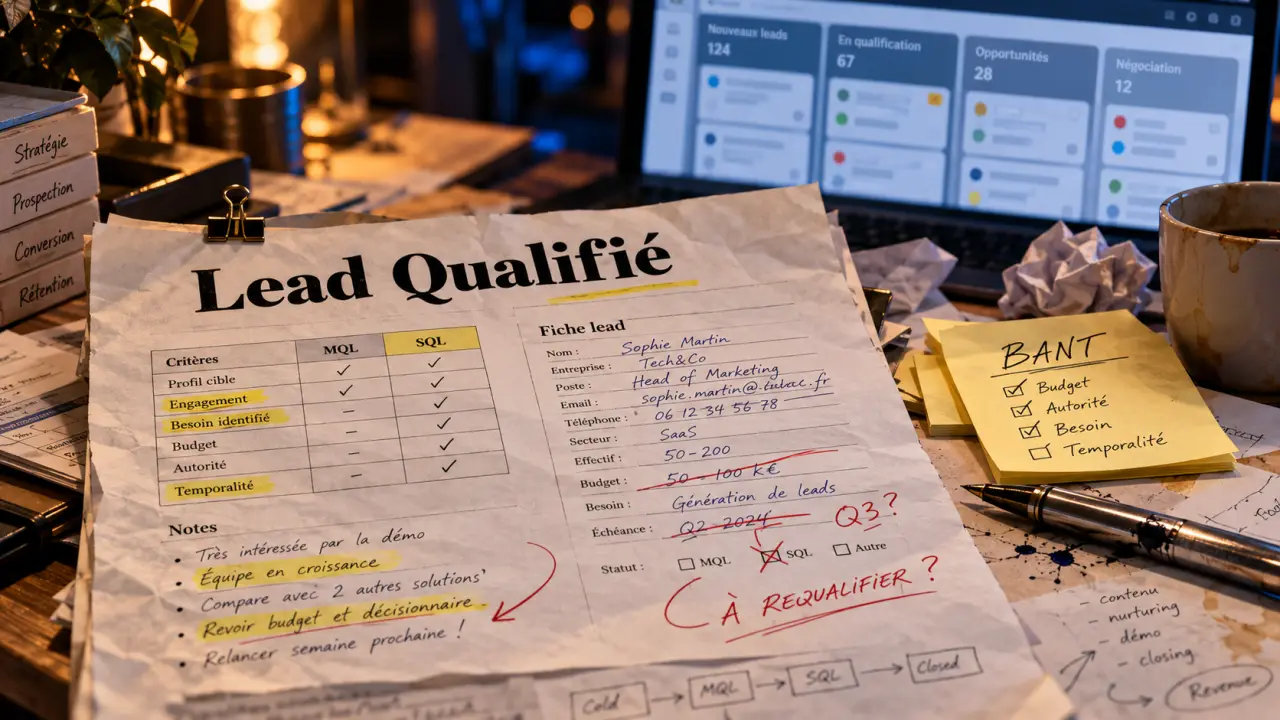 Génération de leads qualifiés : formulaires MQL/SQL barrés et grille lead